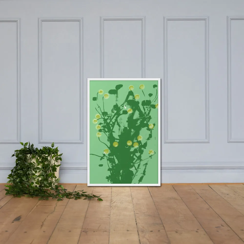 Green Chamomile Framed - Art by DeLesslin George-Warren