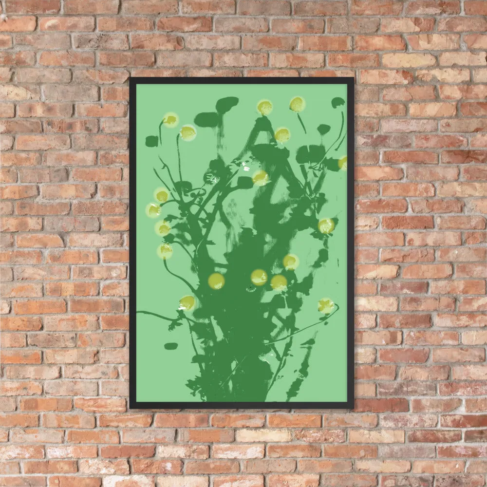 Green Chamomile Framed - Art by DeLesslin George-Warren