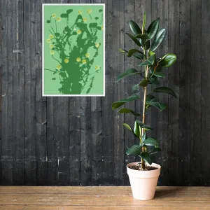 Green Chamomile Framed - Art by DeLesslin George-Warren