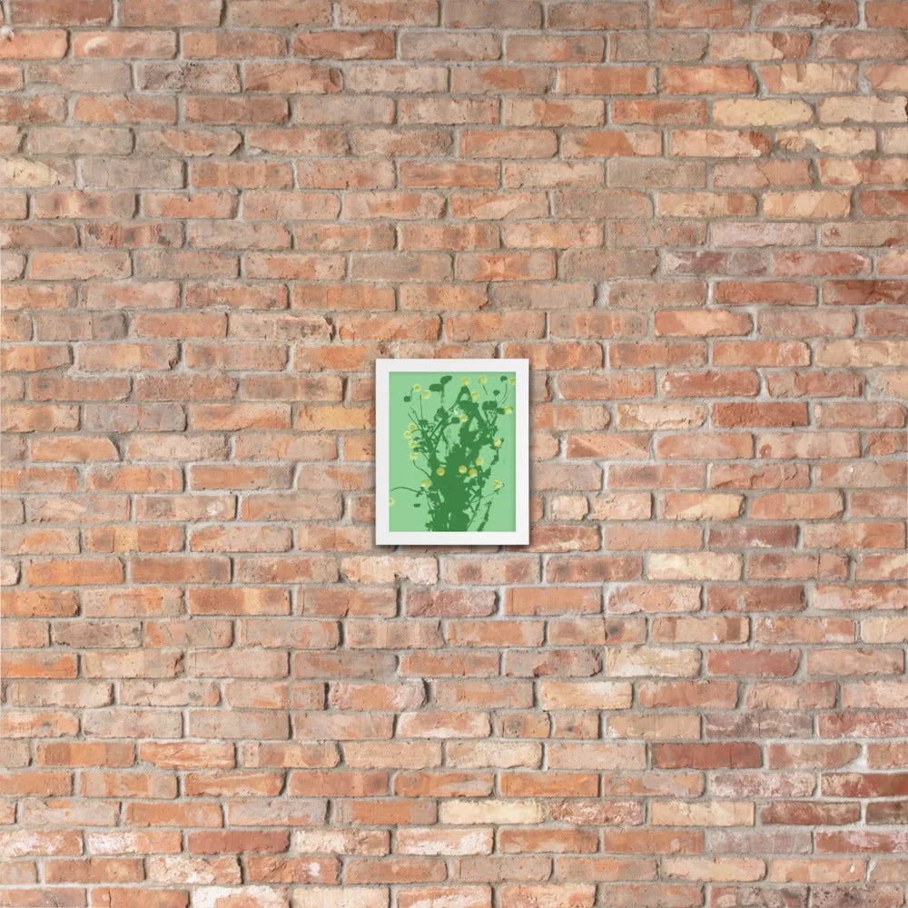 Green Chamomile Framed - Art by DeLesslin George-Warren