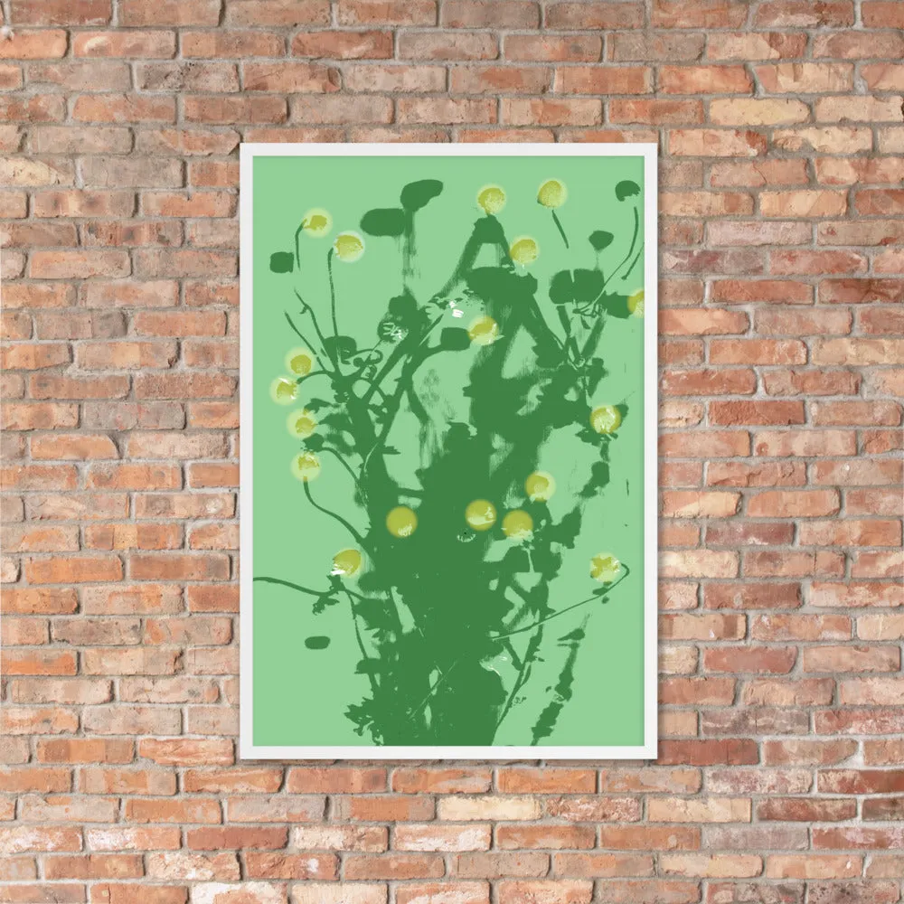 Green Chamomile Framed - Art by DeLesslin George-Warren