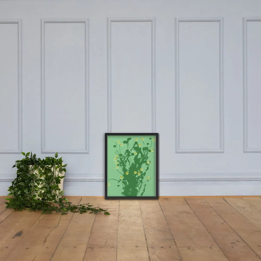 Green Chamomile Framed - Art by DeLesslin George-Warren