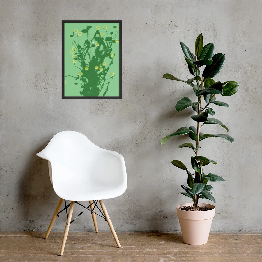 Green Chamomile Framed - Art by DeLesslin George-Warren