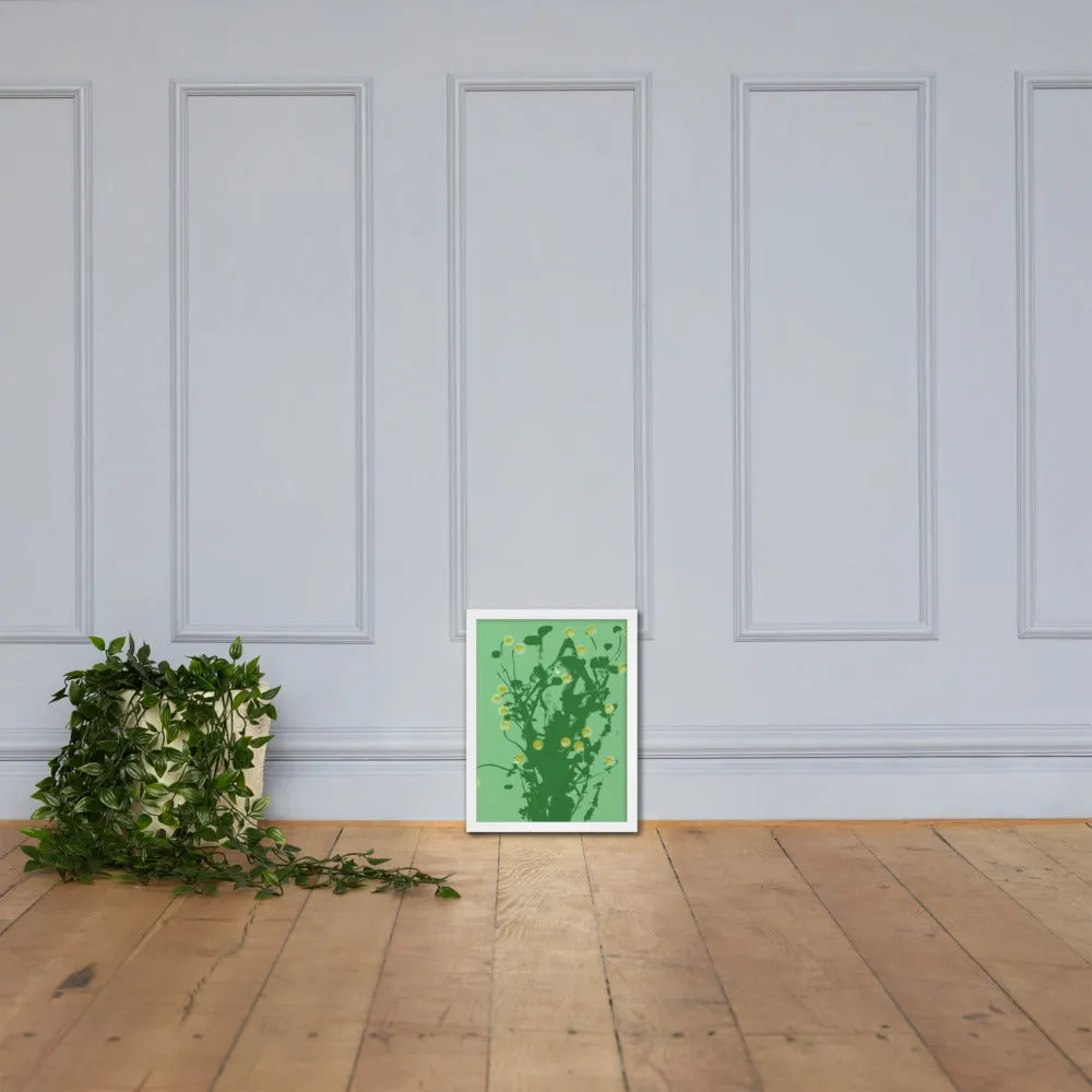Green Chamomile Framed - Art by DeLesslin George-Warren