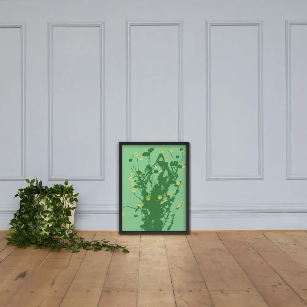 Green Chamomile Framed - Art by DeLesslin George-Warren