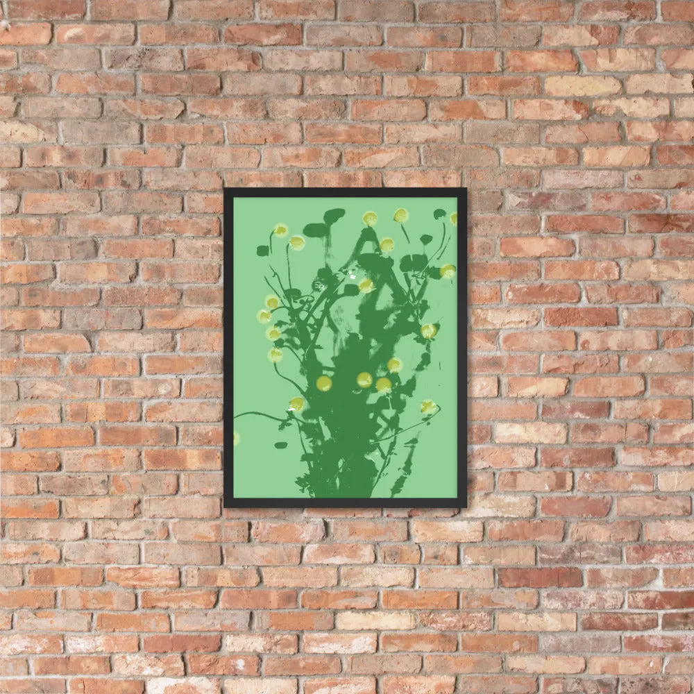 Green Chamomile Framed - Art by DeLesslin George-Warren