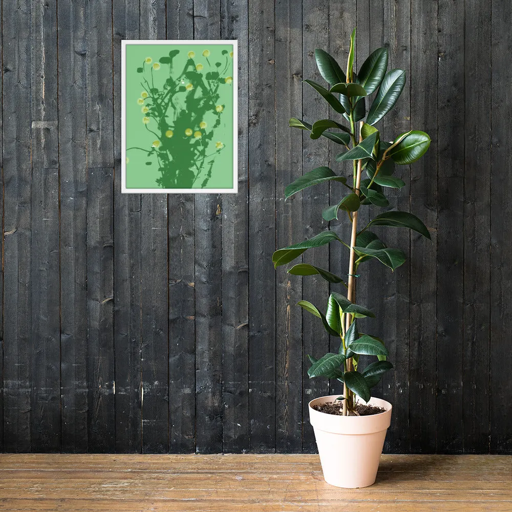 Green Chamomile Framed - Art by DeLesslin George-Warren