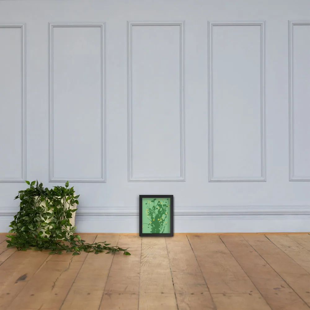 Green Chamomile Framed - Art by DeLesslin George-Warren