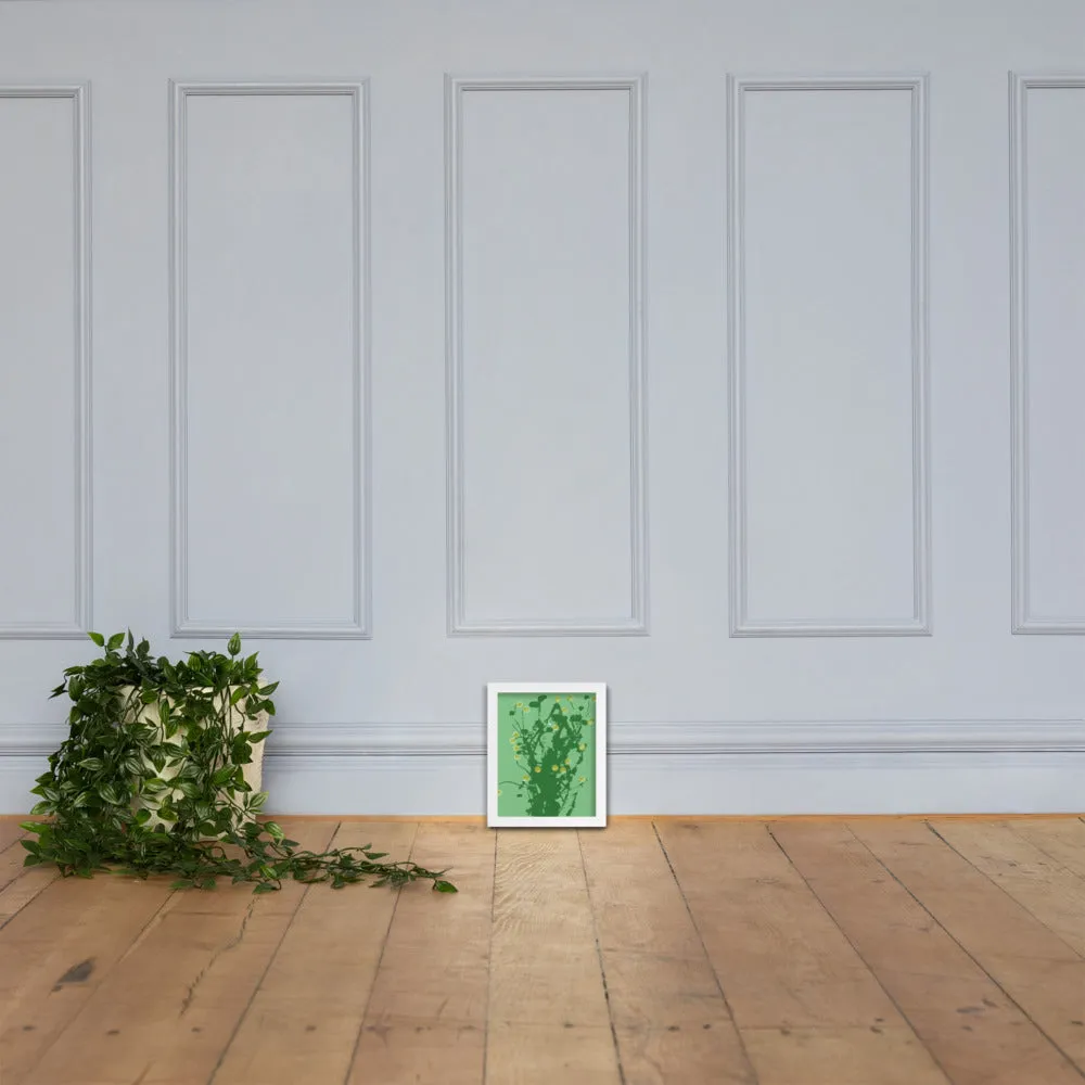 Green Chamomile Framed - Art by DeLesslin George-Warren
