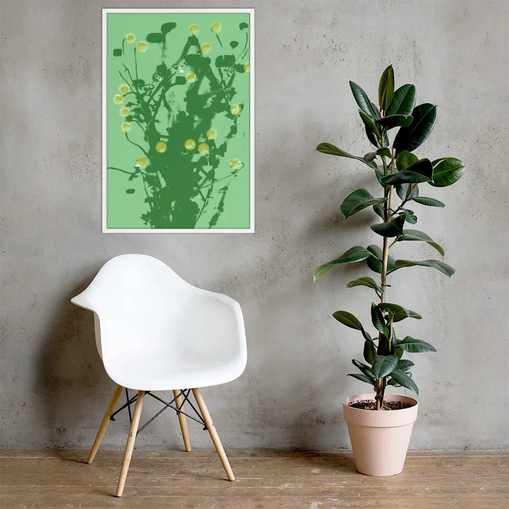 Green Chamomile Framed - Art by DeLesslin George-Warren