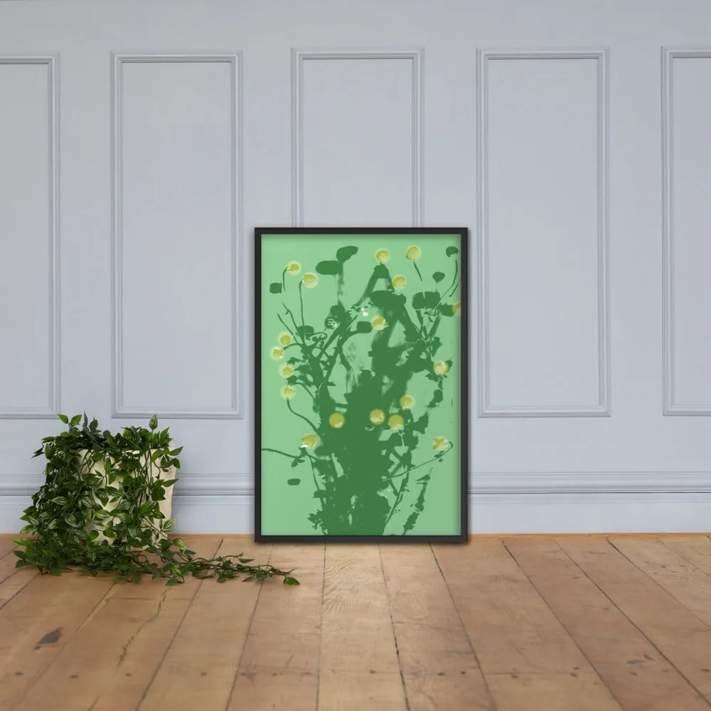 Green Chamomile Framed - Art by DeLesslin George-Warren
