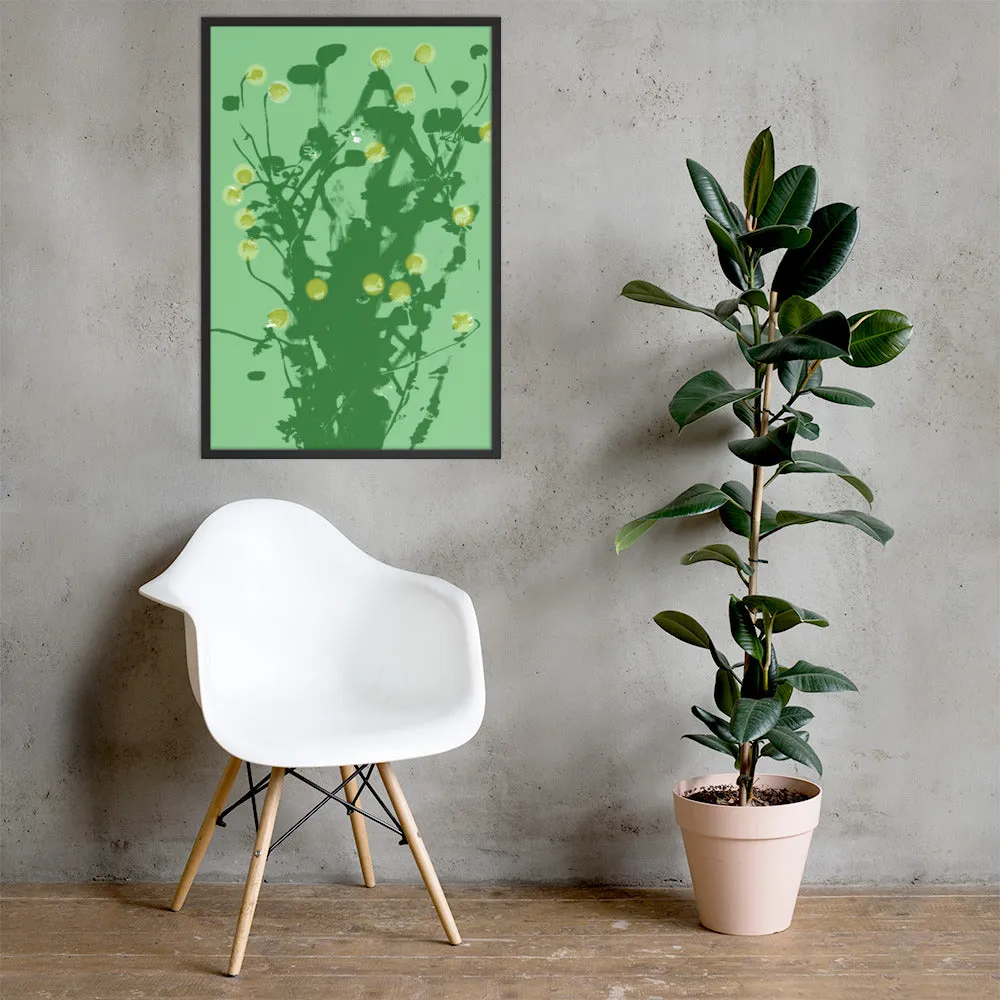 Green Chamomile Framed - Art by DeLesslin George-Warren