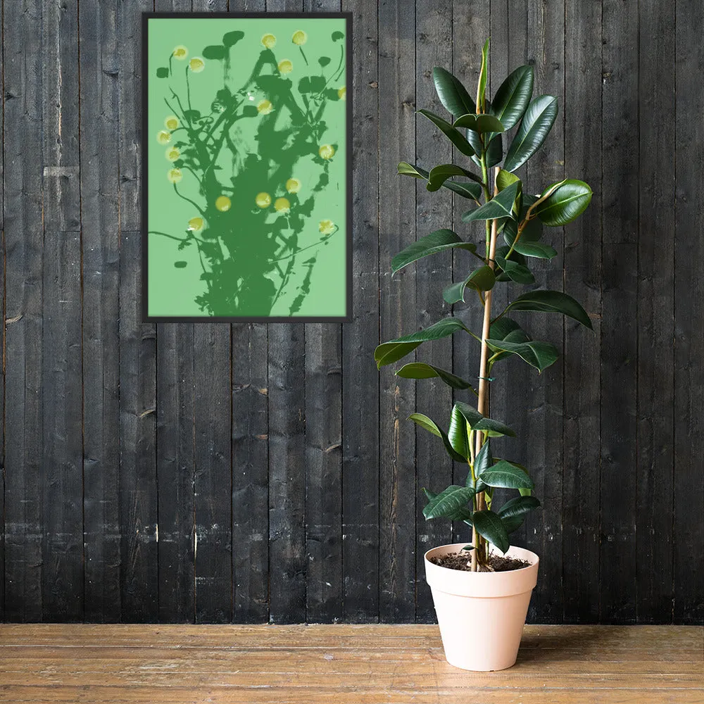 Green Chamomile Framed - Art by DeLesslin George-Warren