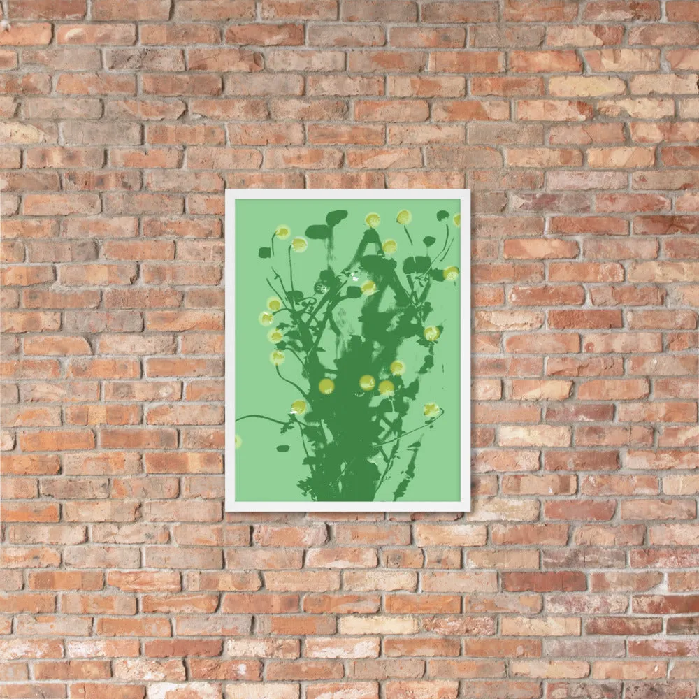 Green Chamomile Framed - Art by DeLesslin George-Warren