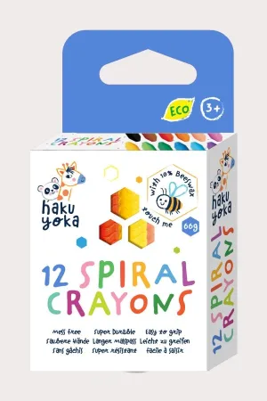 Haku Yoka Spiral Crayons-12 Colours