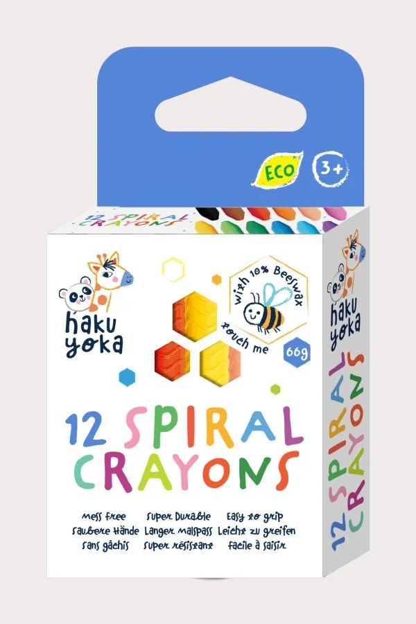 Haku Yoka Spiral Crayons-12 Colours