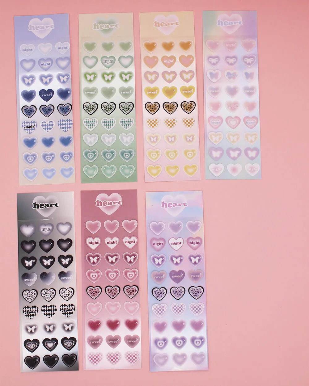 Heart Deco Stickers Set of 7 Sheets