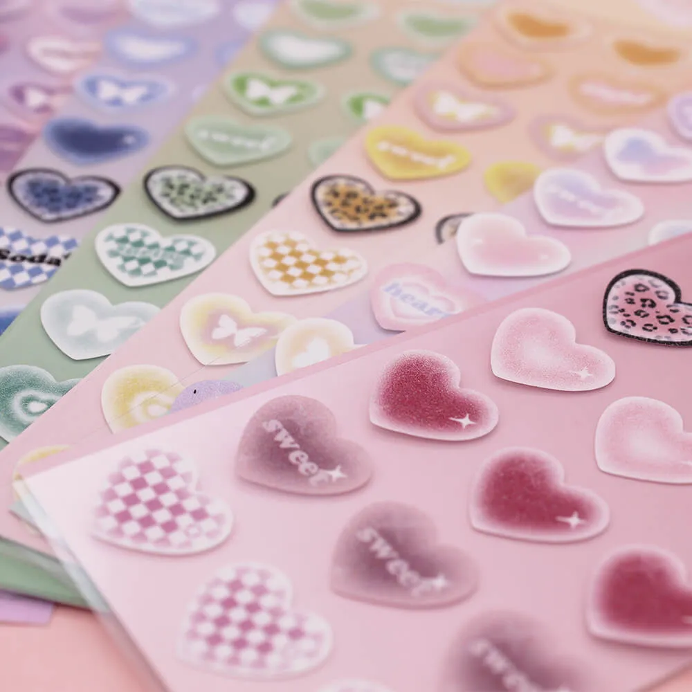 Heart Deco Stickers Set of 7 Sheets