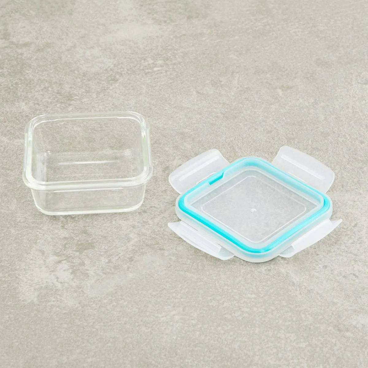 Home Centre Korobka-Brooklyn Solid Multicolour Glass Lunch Boxes and Bag - 340ml