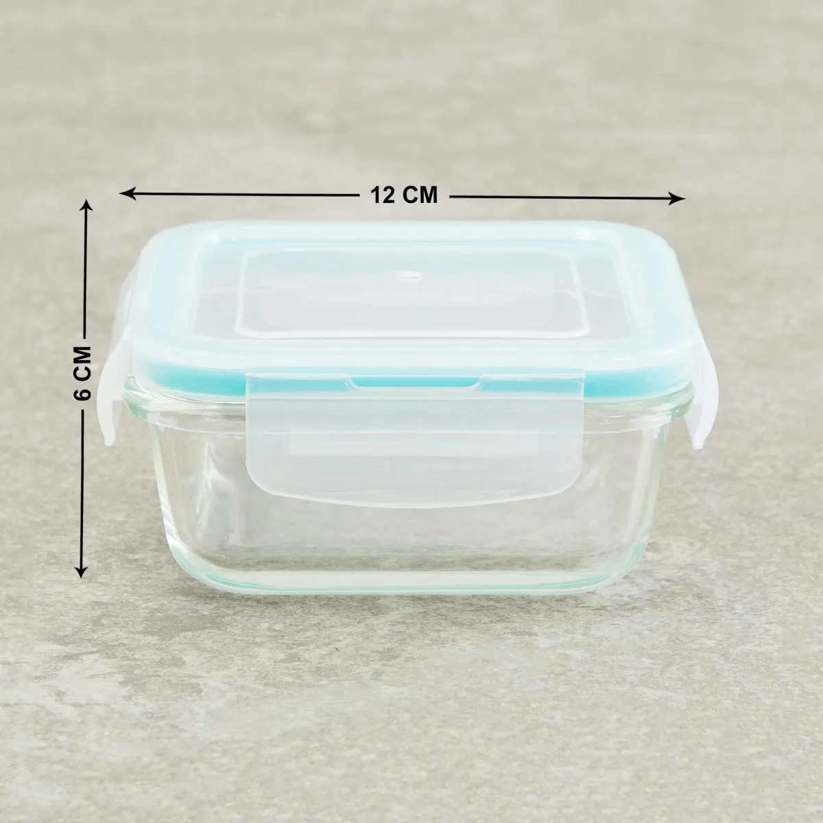 Home Centre Korobka-Brooklyn Solid Multicolour Glass Lunch Boxes and Bag - 340ml