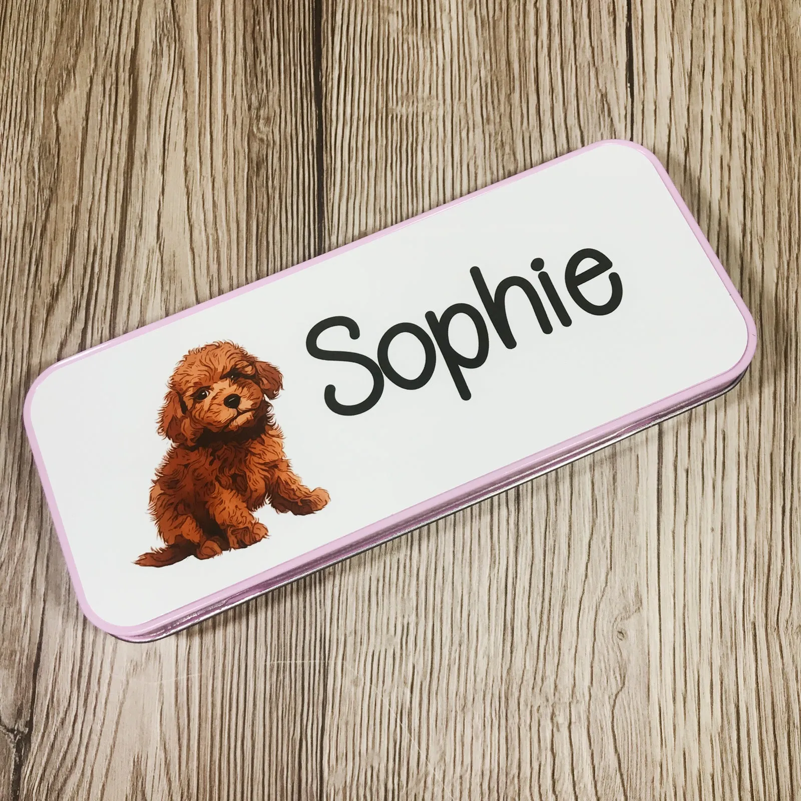 Labradoodle Puppy School Pencil Tin