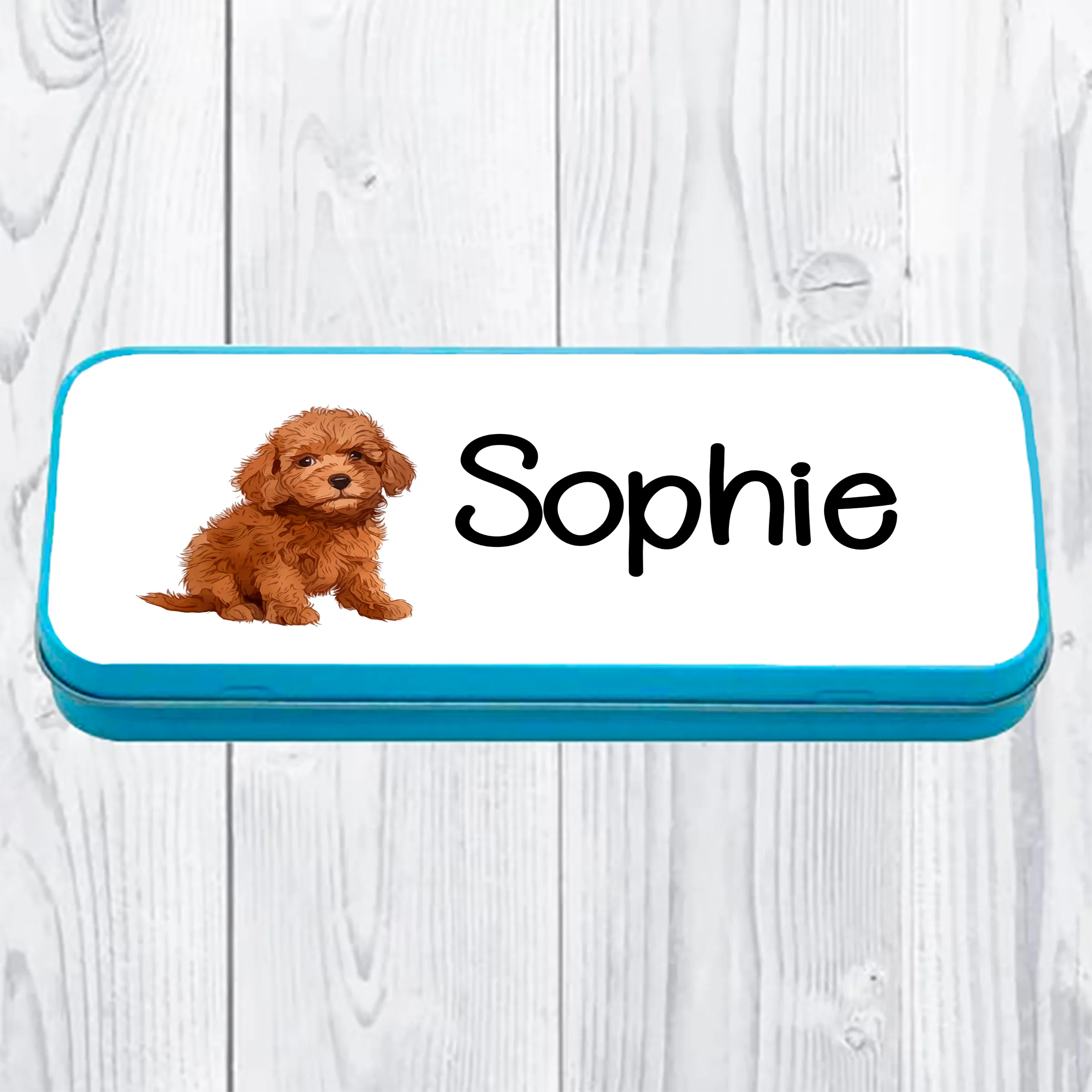 Labradoodle Puppy School Pencil Tin
