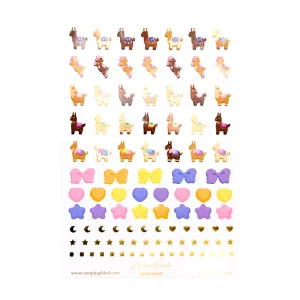 Llama Bead / GO WILD Bead Stickers (Deco Sheet)