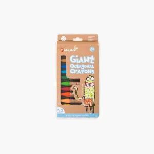 Micador jR. Giant Octagonal Wax Crayons Pack Of 12