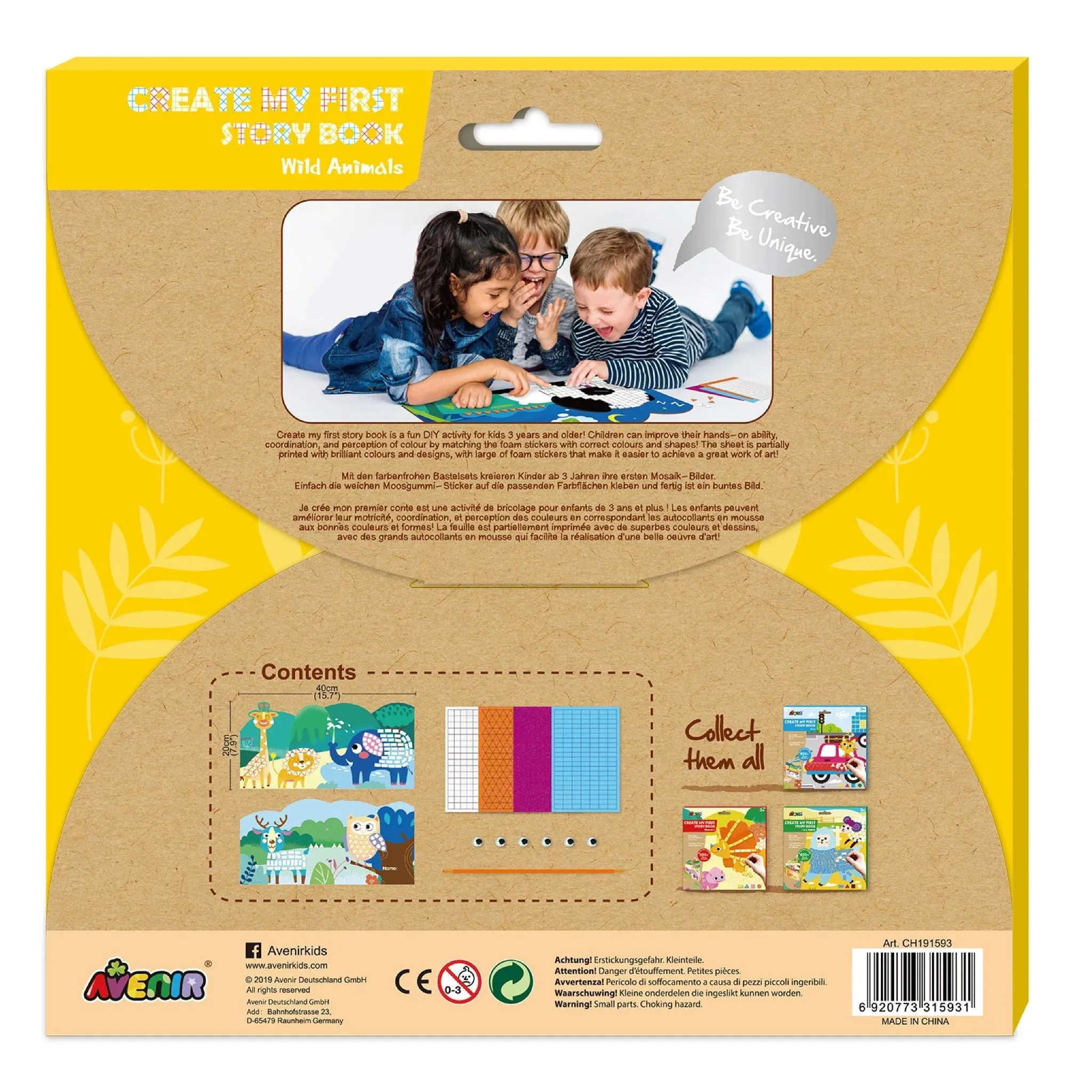 Mosaic Sticker Book Junior - Wild Animals