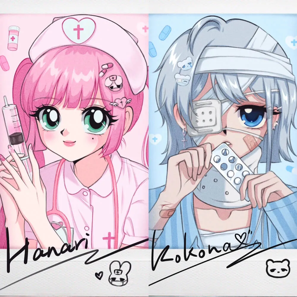 Nurse & Bandage Girl Deco Stickers