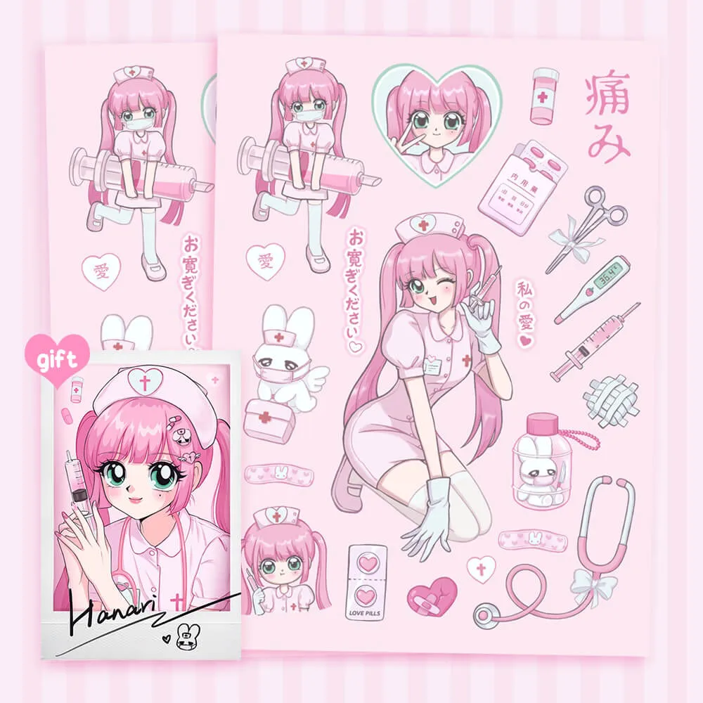 Nurse & Bandage Girl Deco Stickers