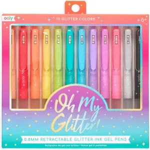 Oh My Glitter! Retractable Glitter Gel Pens - Set of 12