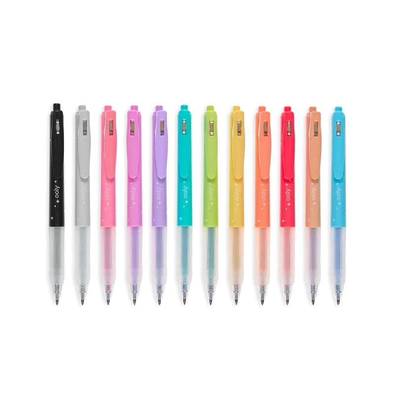 Oh My Glitter! Retractable Glitter Gel Pens - Set of 12