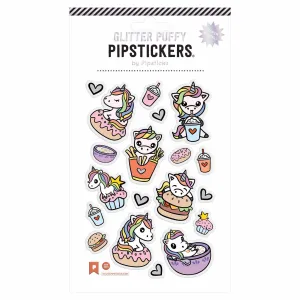 Pipsticks - Glitter Puffy Fast Food Fantasy sticker sheet