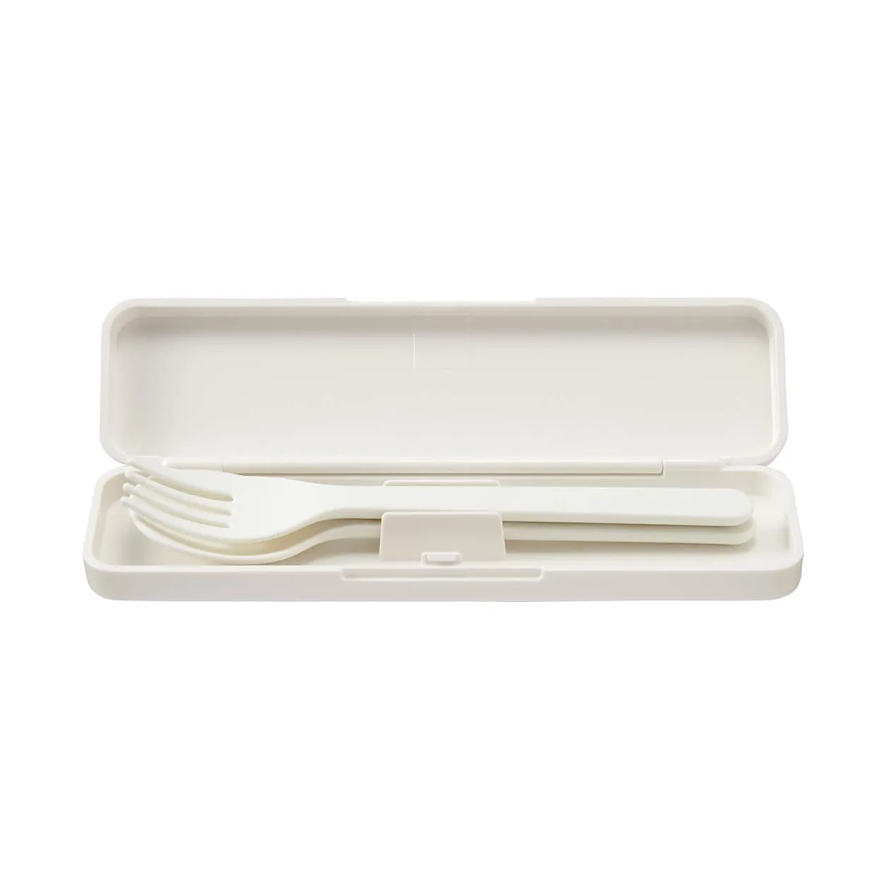 Polypropylene Fork & Spoon Set - White