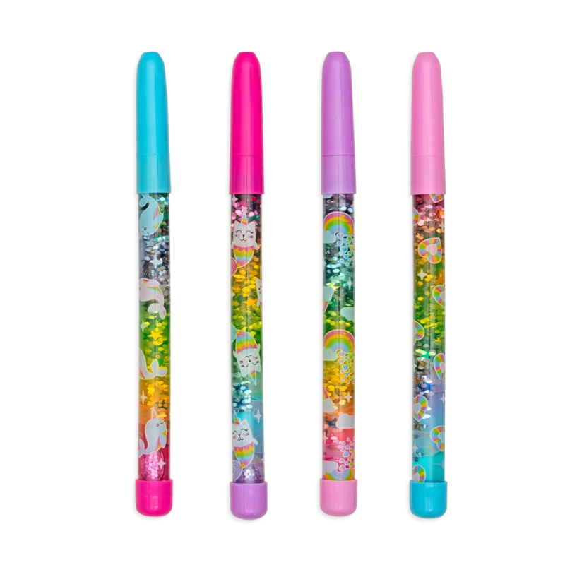 Rainbow Glitter Wand Pens