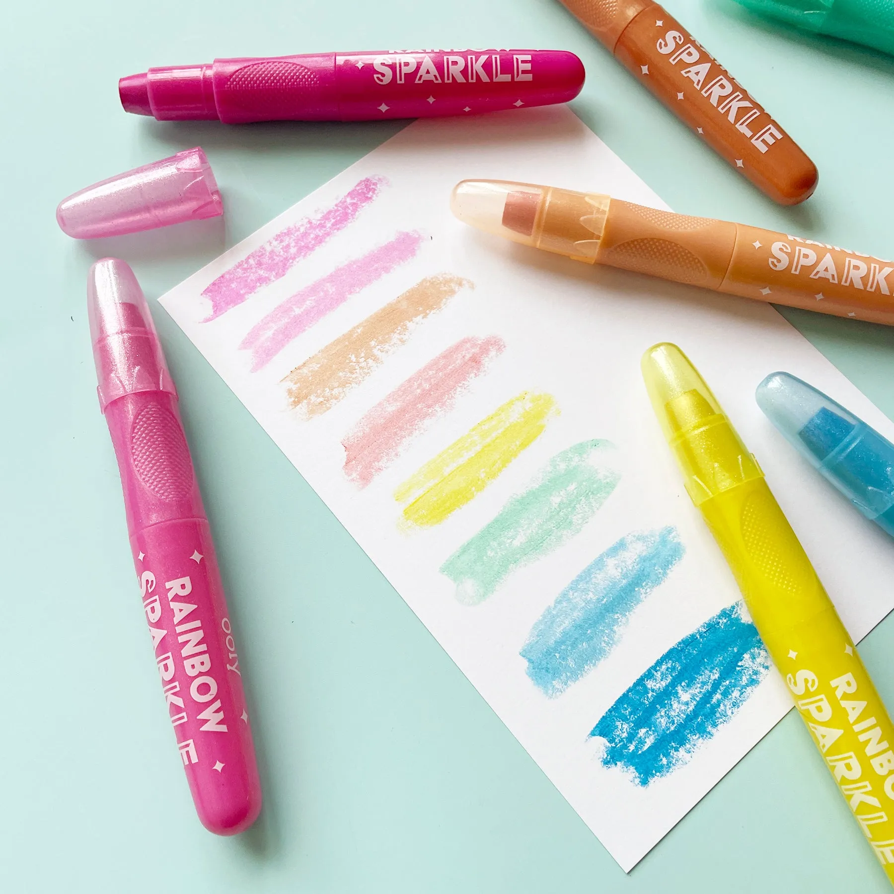 Rainbow Sparkle Gel Crayons