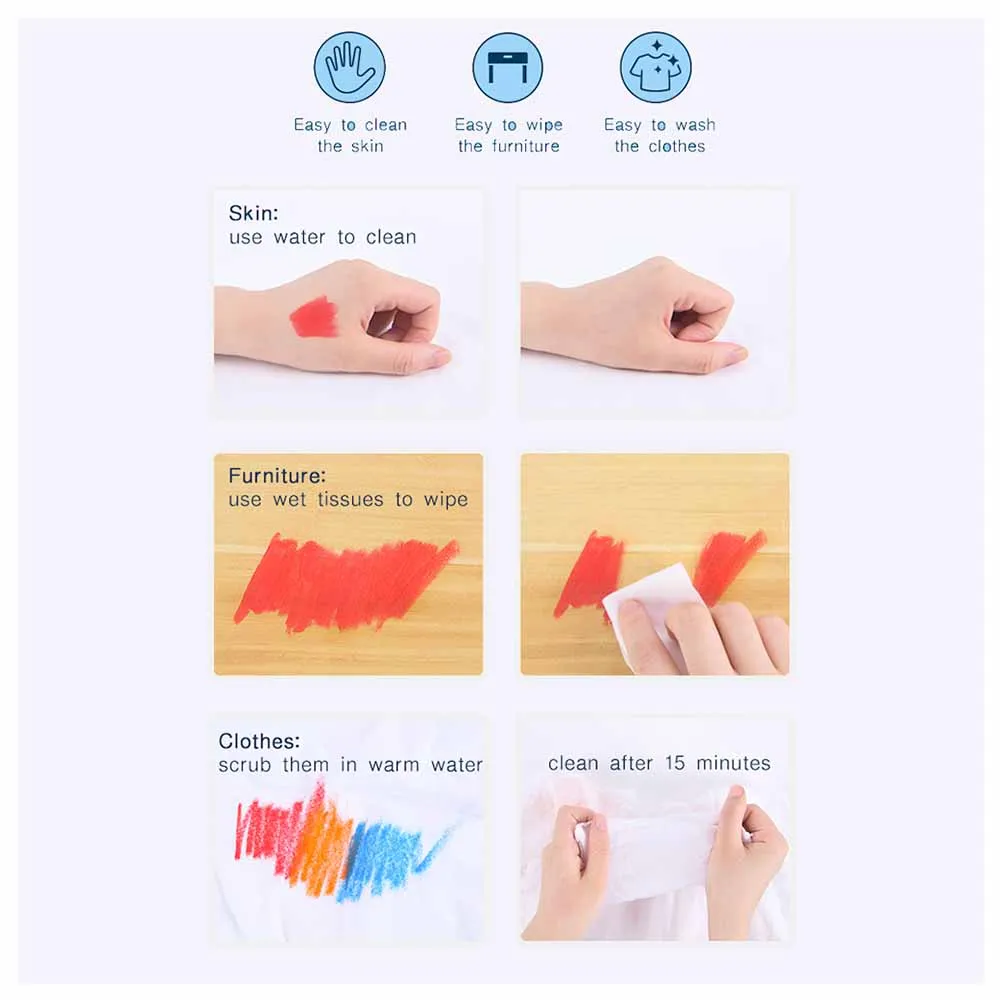 Silky Crayon: 3 Colours