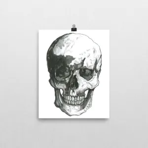 Skull Black Ink Poster