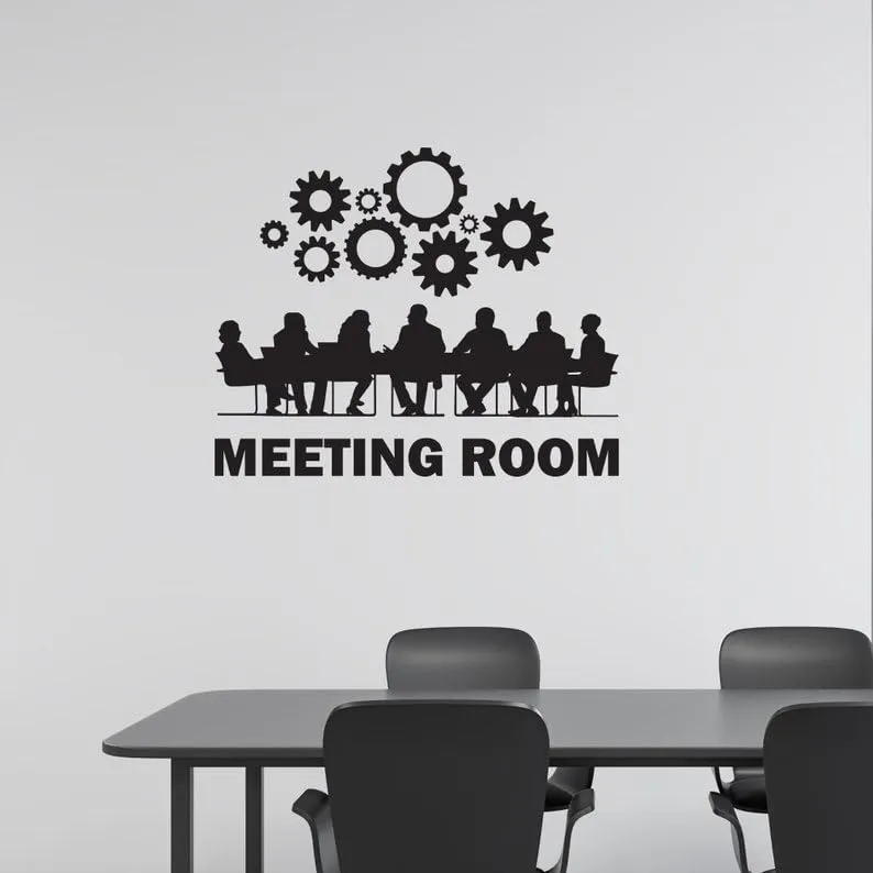 SnappySticker Meeting Wall Sticker PVC Vinyl Easy to Stick (27 X 32)