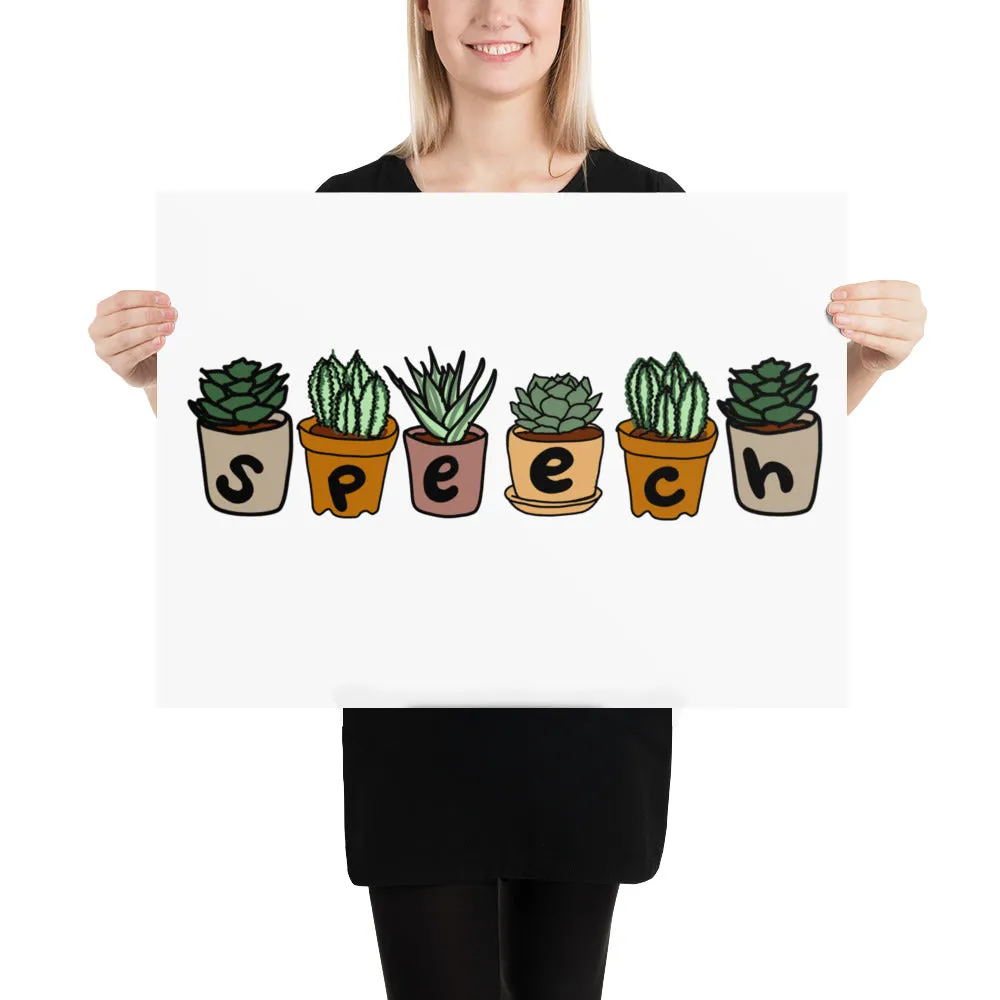 Speech Succulents - Poster Print