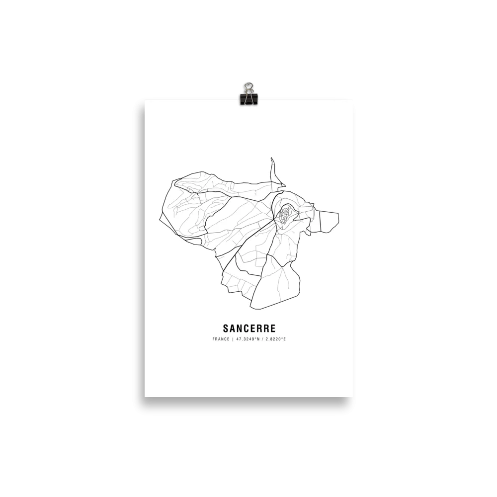 The Sancerre Wine Map Poster