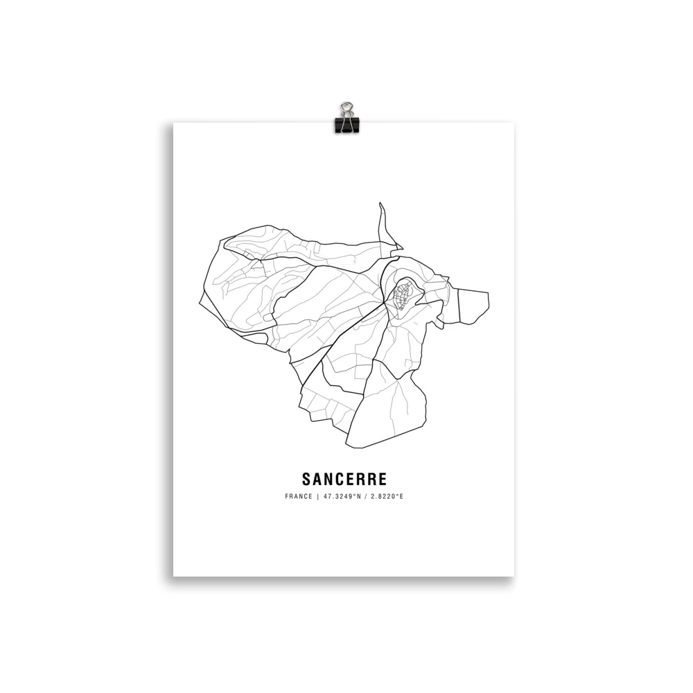 The Sancerre Wine Map Poster
