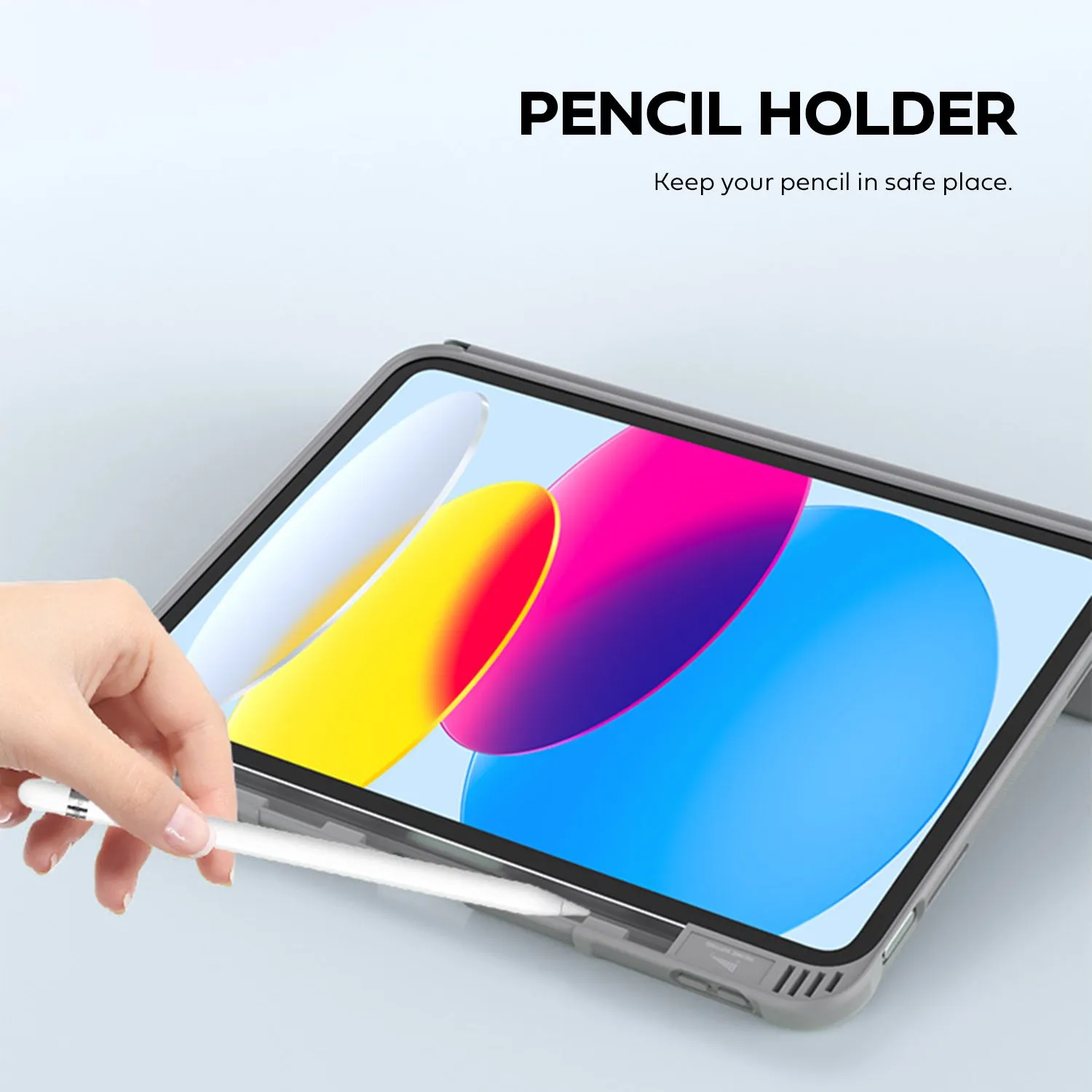 Tough On iPad 10th Gen 2022 10.9" Case Smart Cover Black Clear