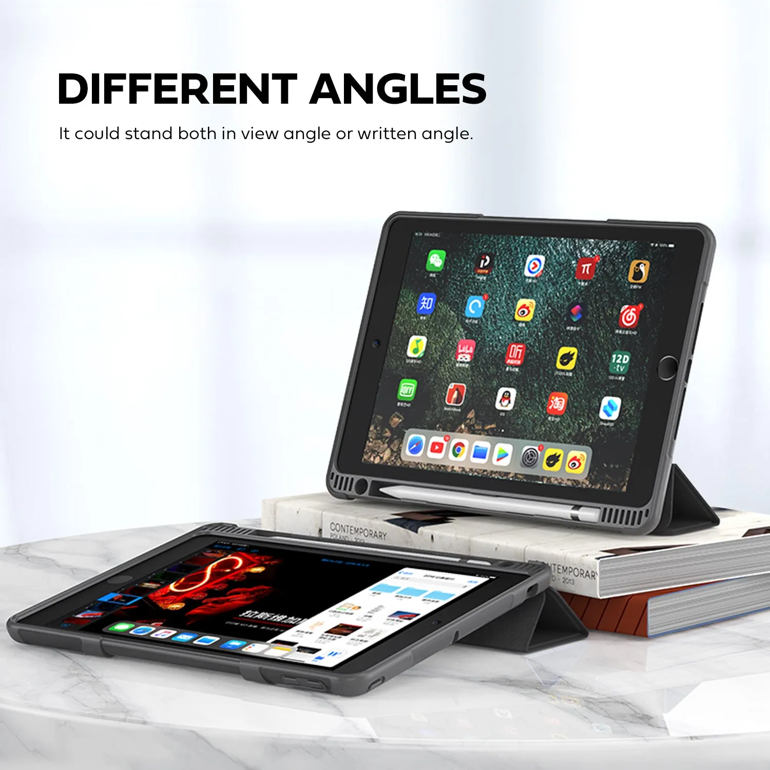 Tough On iPad 10th Gen 2022 10.9" Case Smart Cover Black Clear