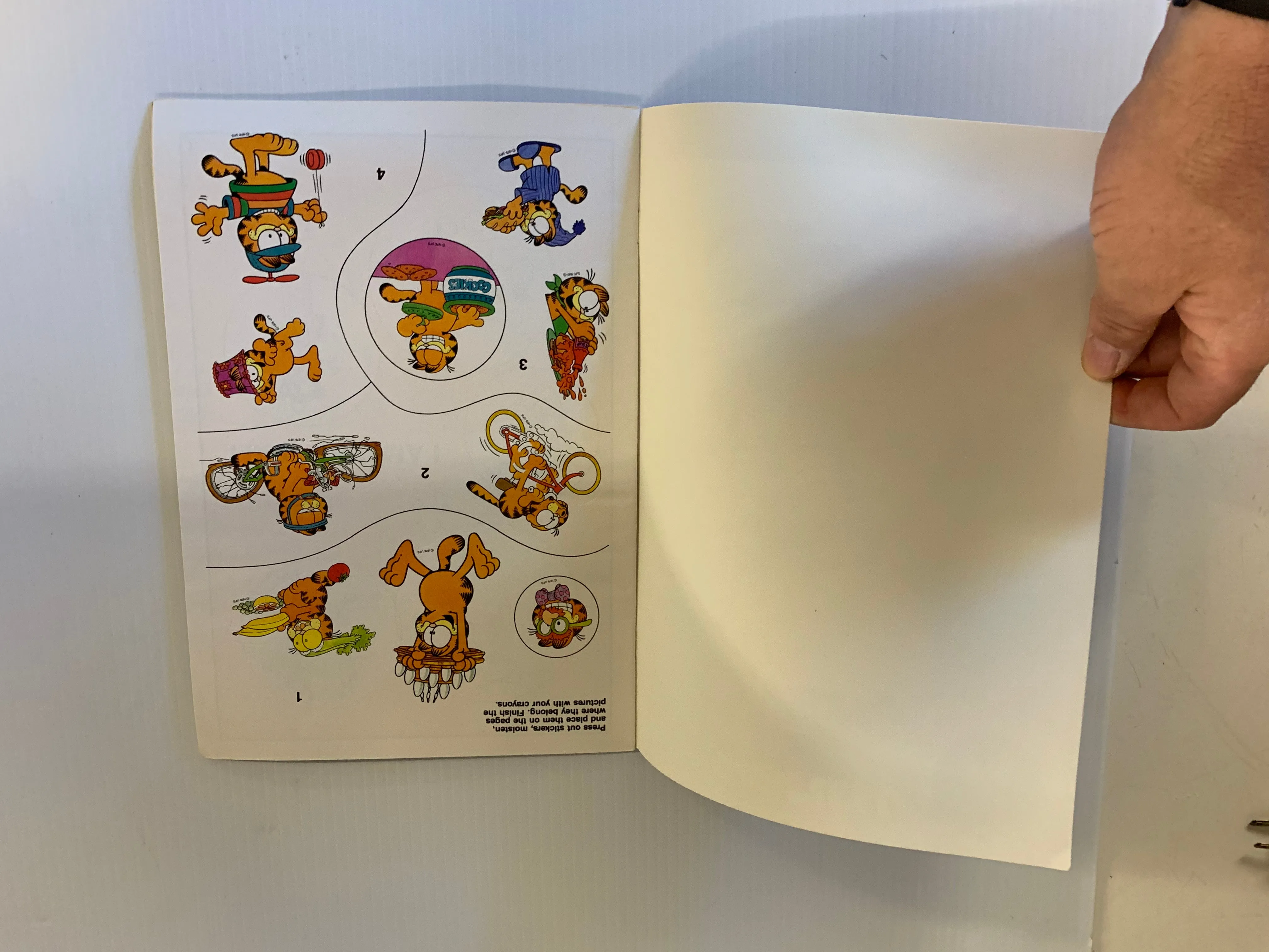 Vintage 1990 Golden Books Garfield Sticker Fun Activity Book