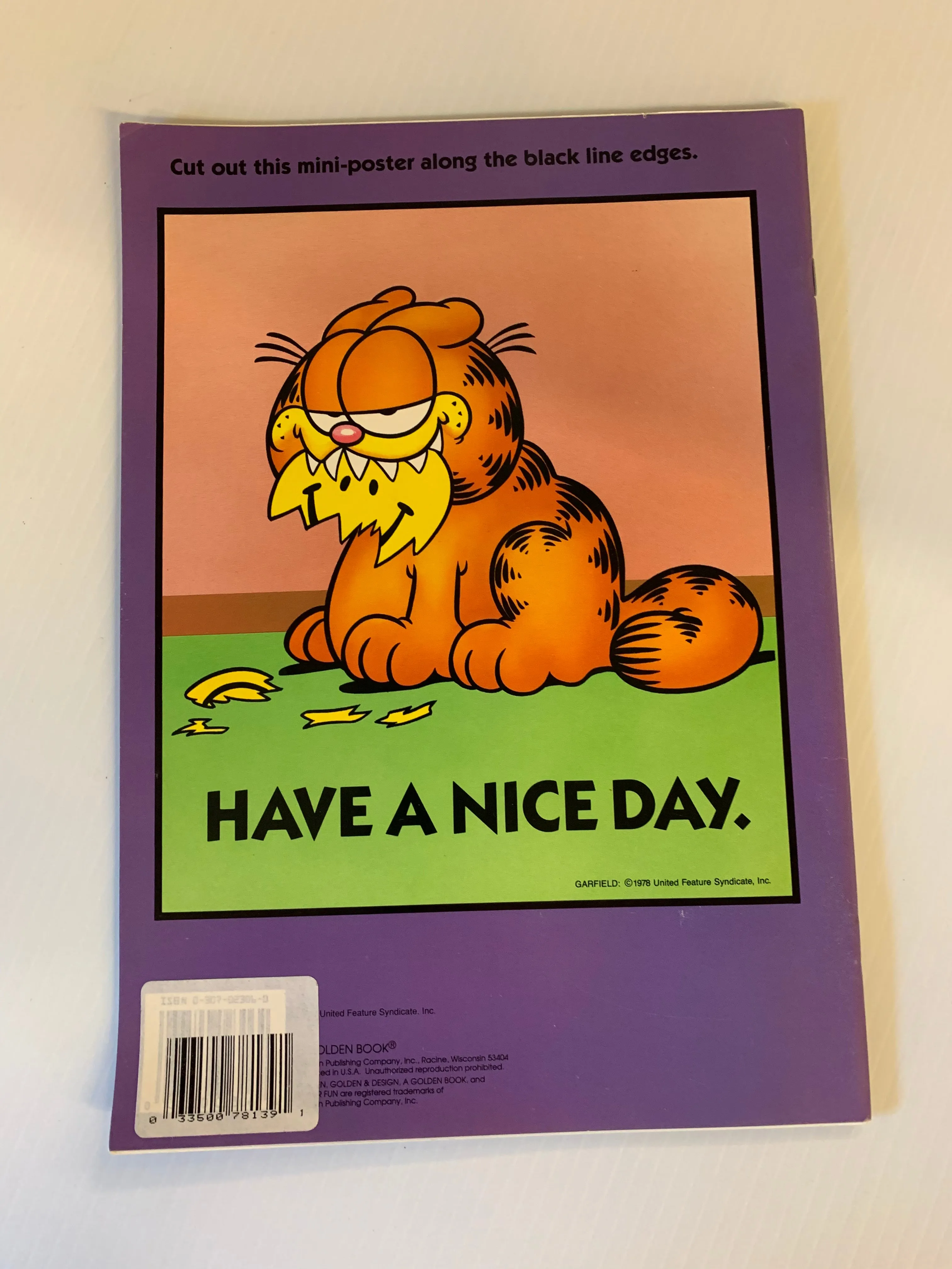 Vintage 1990 Golden Books Garfield Sticker Fun Activity Book