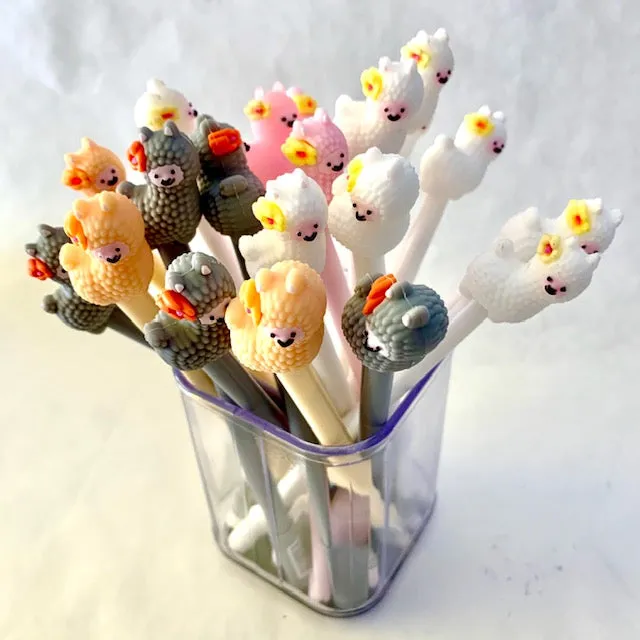 X 22252 LLAMA FLOWER Gel Pen-DISCONTINUED