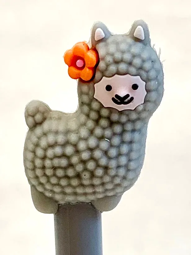X 22252 LLAMA FLOWER Gel Pen-DISCONTINUED