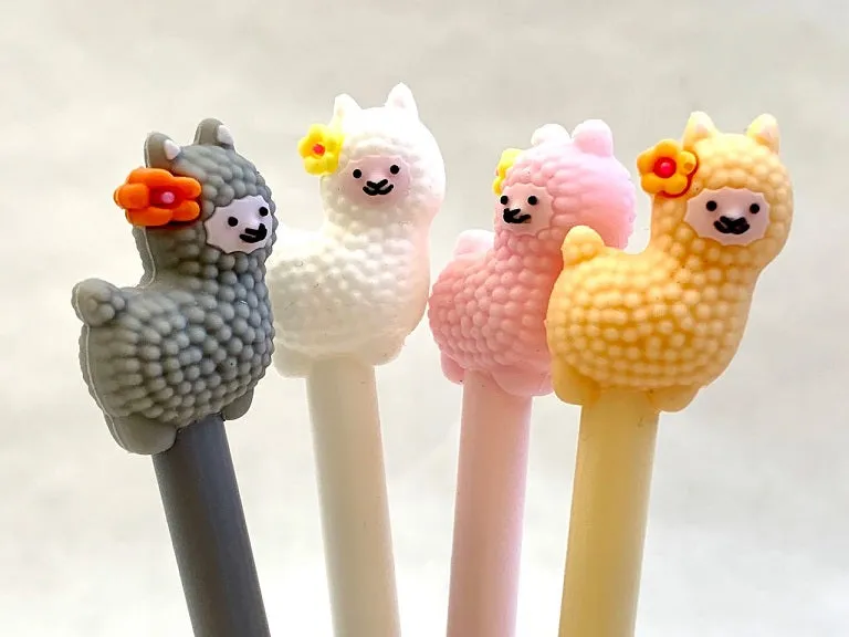 X 22252 LLAMA FLOWER Gel Pen-DISCONTINUED